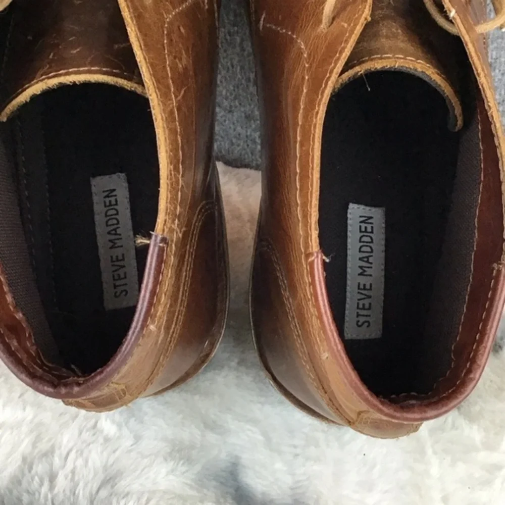 Steve Madden‎ Harken Men's Brown Leather Chukka Boots Size 11.5